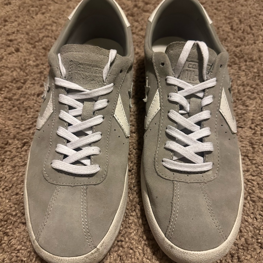Converse Women's Gray and White Suede Sneakers